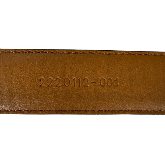 Ralph Lauren men's black Italian leather adjustable waist belt gold buckle M - Picture 11 of 12